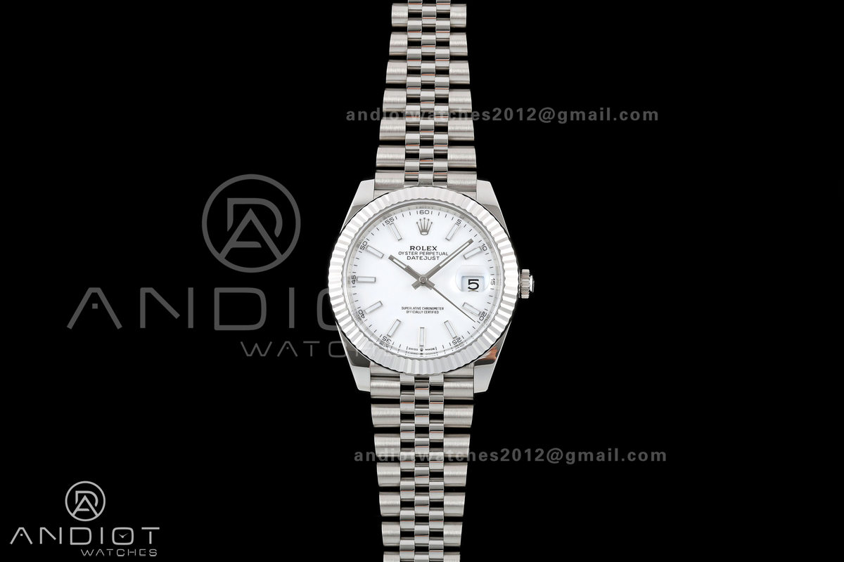 DateJust 41 126334 Clean Plus 1:1 Best Edition White Stick Dial on Jubilee Bracelet DD3235